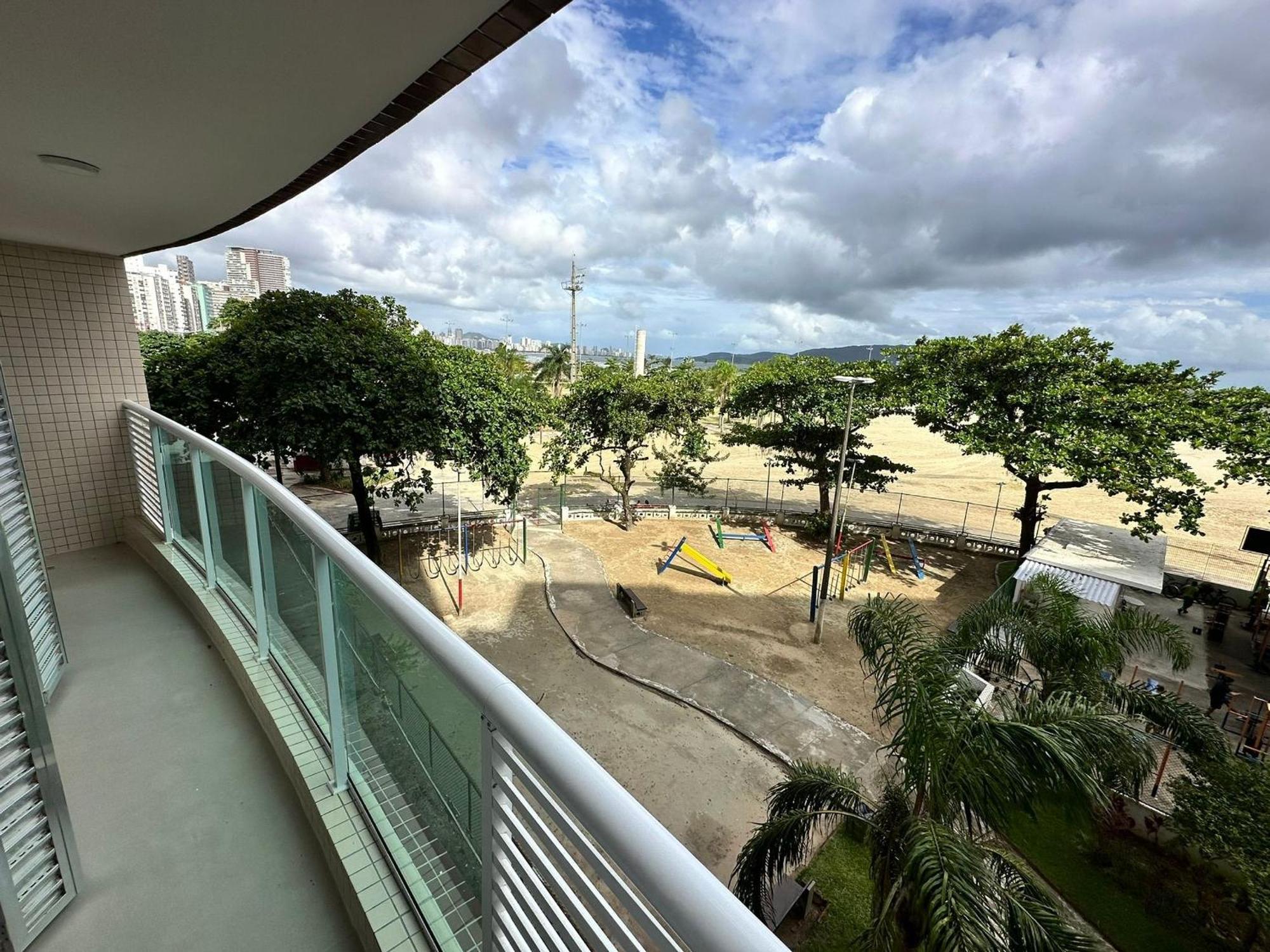 Ap Pe Na Areia Vista Parcial Mar Apartamento Santos  Exterior foto