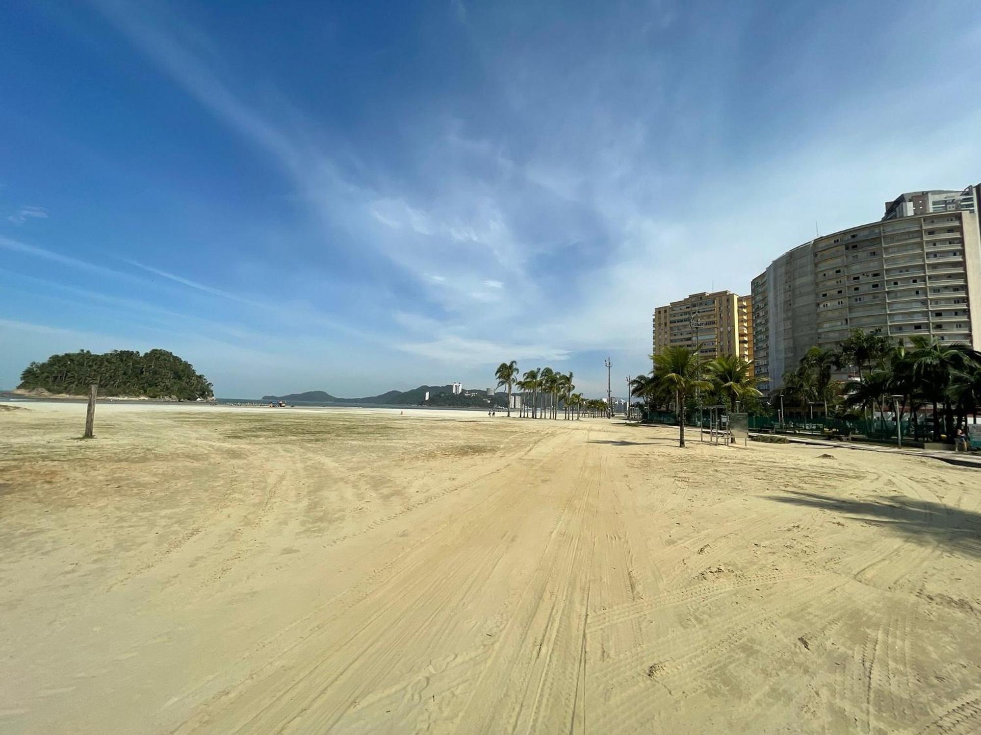 Ap Pe Na Areia Vista Parcial Mar Apartamento Santos  Exterior foto